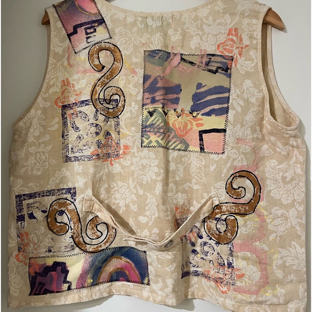Fun Handmade Vest(cropped M) - Picture 2 of 2